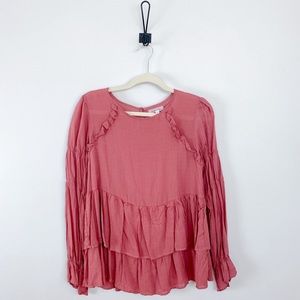 Taylor & Sage Ruffle Layered Blouse